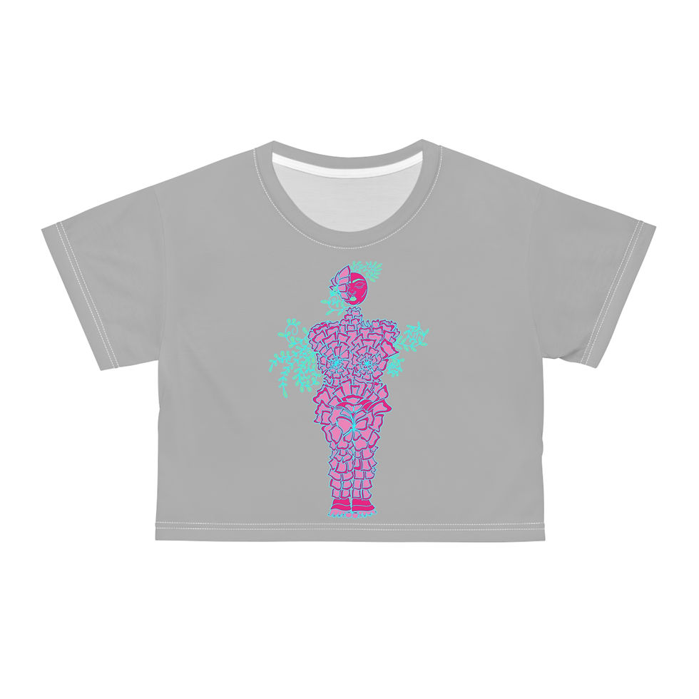 Thumbnail: Crop Tee: Design Petals Colorized
