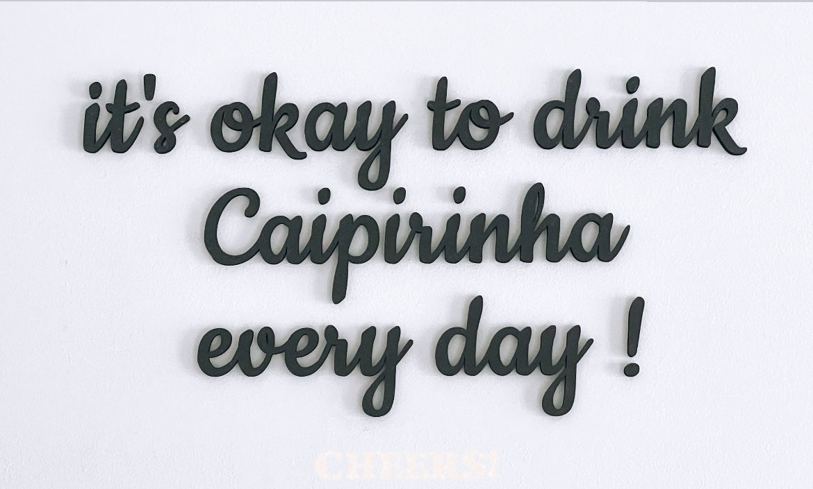 Jouw text in zwarte MDF