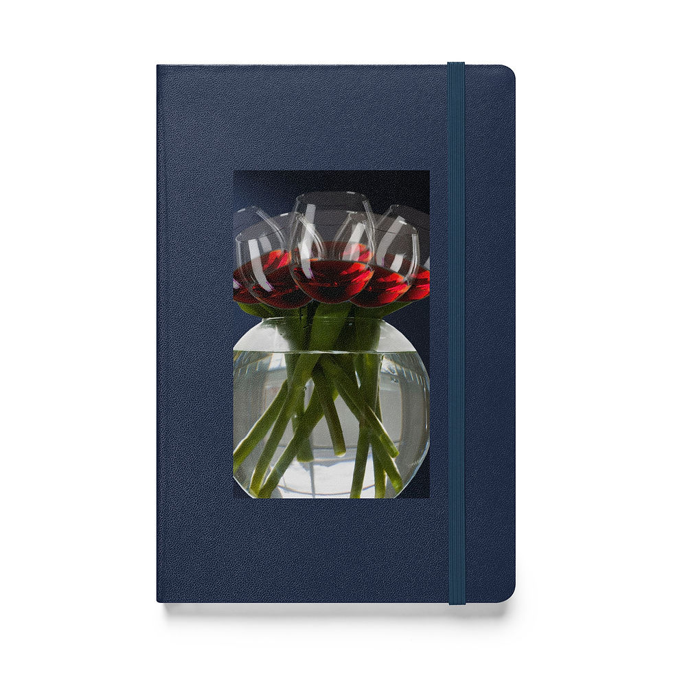 Thumbnail: Wine & Flowers hardcover bound notebook