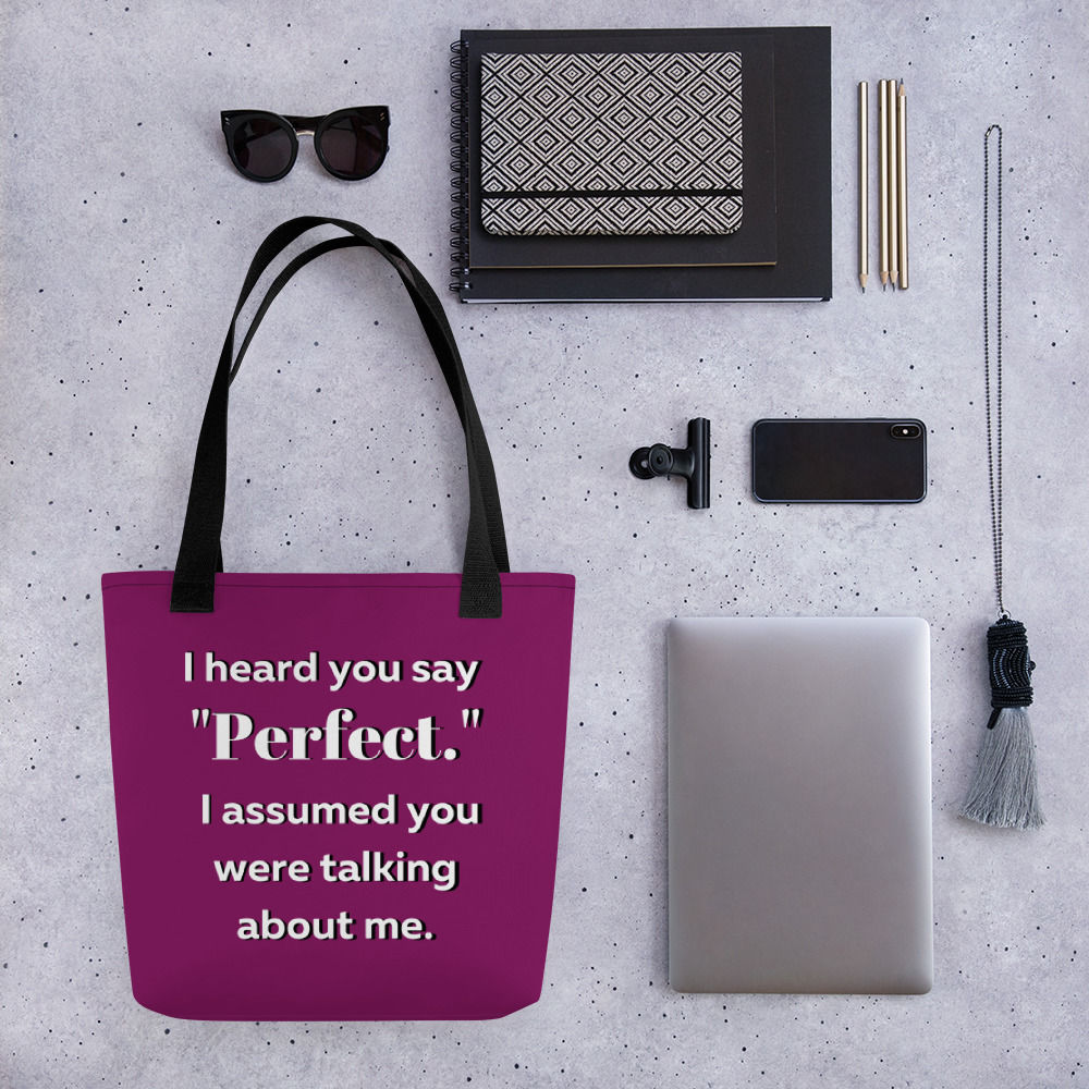 "Perfect" Purple Tote bag