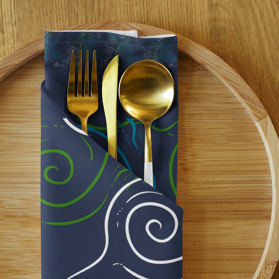 Thumbnail: River Breeze Cloth Napkin Set