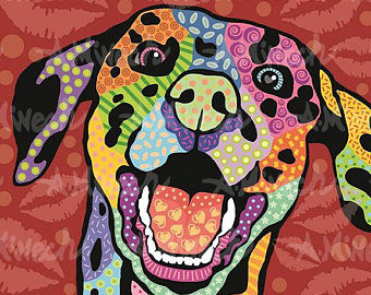 Thumbnail: Dog Pop Art Bib (Breeds D-F) by April Minech