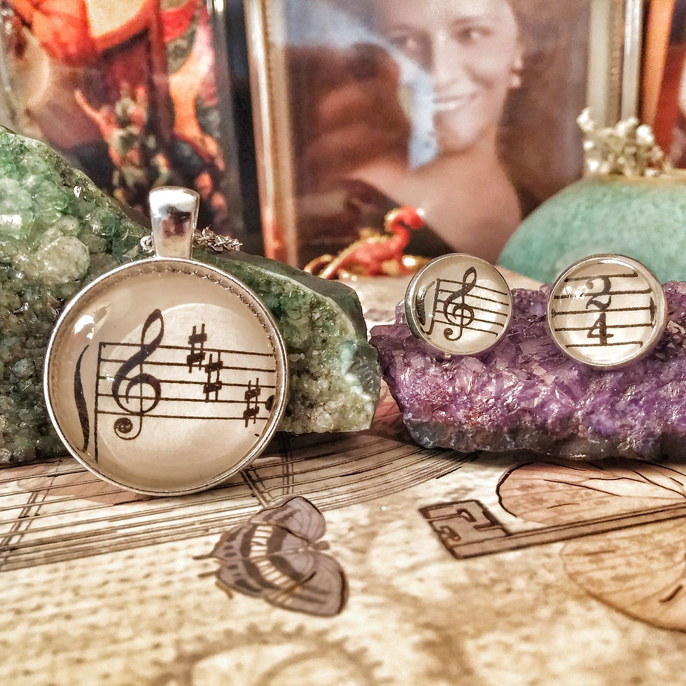 Thumbnail: Vintage Sheet Music Necklace | Free Shipping | Musical Gifts | Vintage