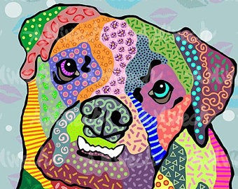 Thumbnail: Dog Pop Art Bib (Breeds A-C) by April Minech