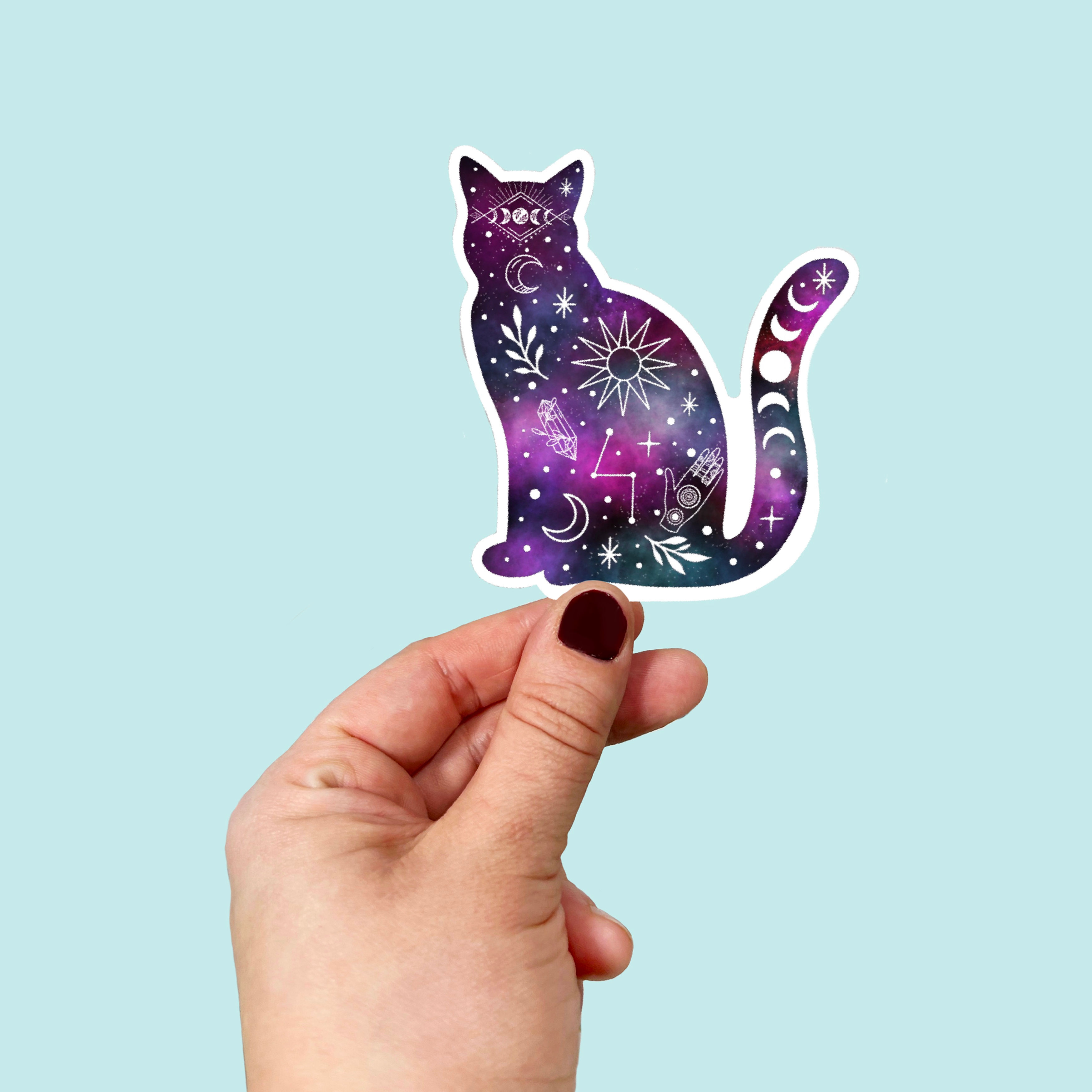 Waterproof Cosmic Cat Sticker