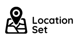 Location Set Logo Black on White