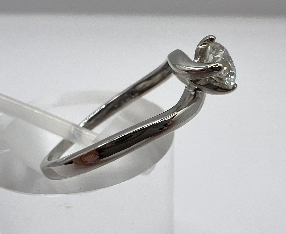 Thumbnail: 18ct White Gold 0.50ct Diamond Solitaire Ring - Size L