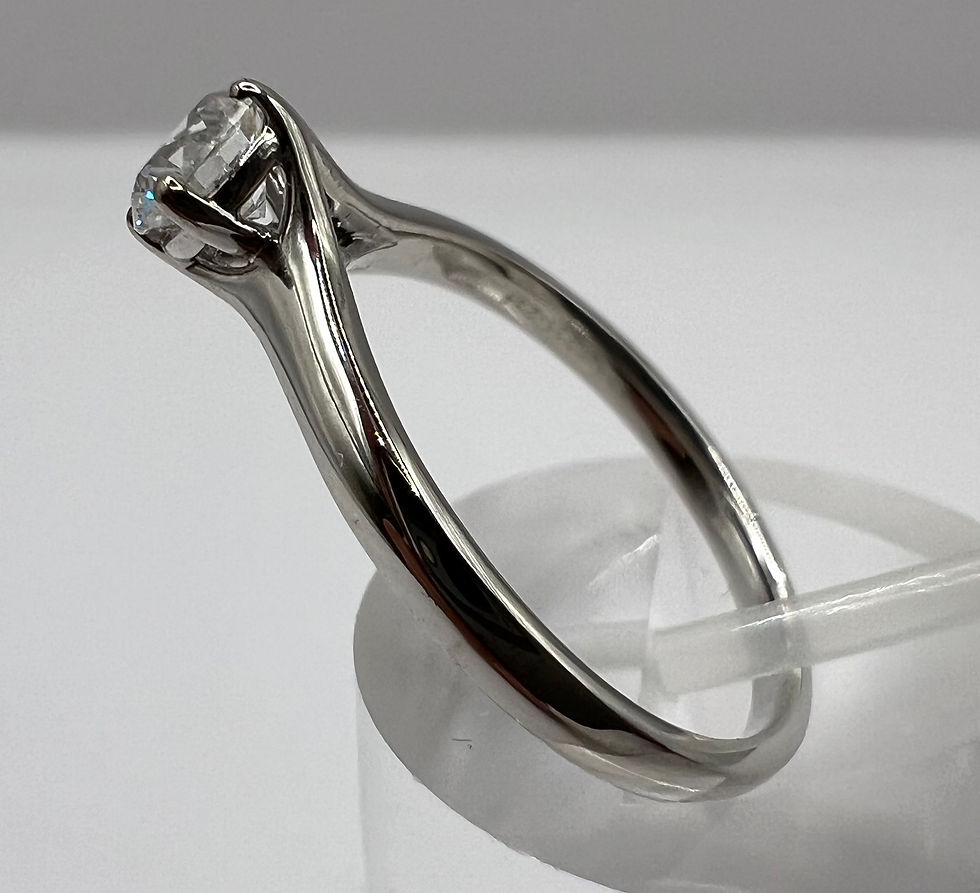 Thumbnail: 18ct White Gold 0.50ct Diamond Solitaire Ring - Size N 1/2