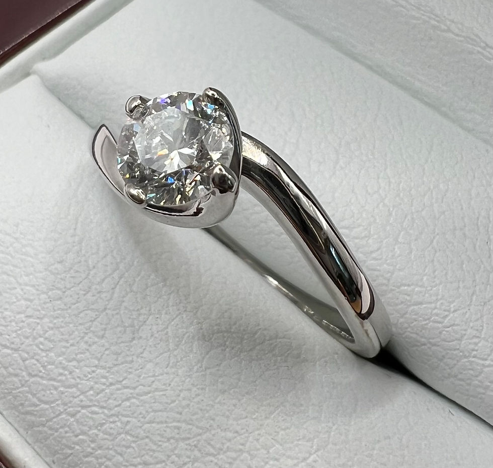 Thumbnail: 18ct White Gold 0.50ct Diamond Solitaire Ring - Size L