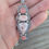 Thumbnail: Peach Angel Skin Coral & Thomsonite Sterling Silver Necklace Pendant