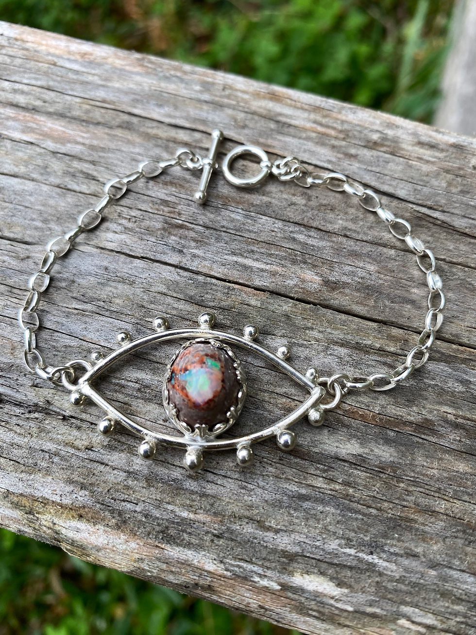 Esoteric Fire Opal Eye Bracelet