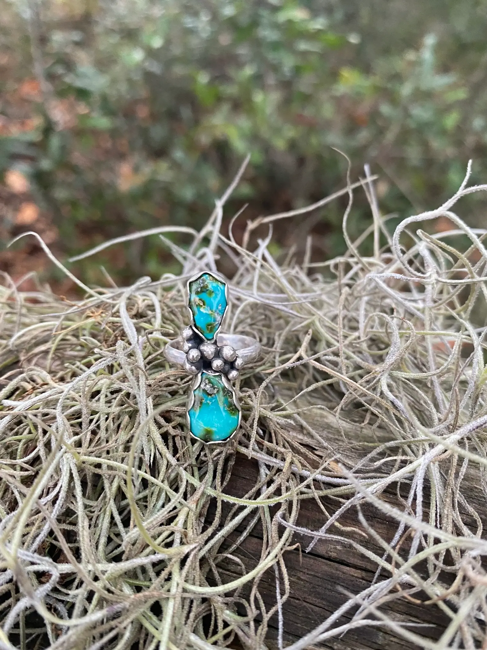 Sonoran Gold Turquoise Sterling Silver Ring, Size 5.5