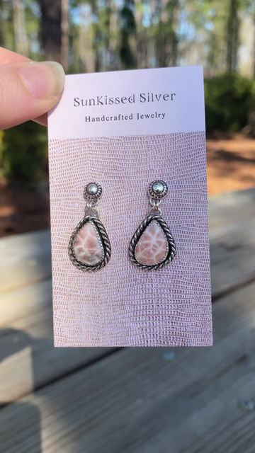 Thumbnail: Thomsonite Sterling Silver Dangly Earrings