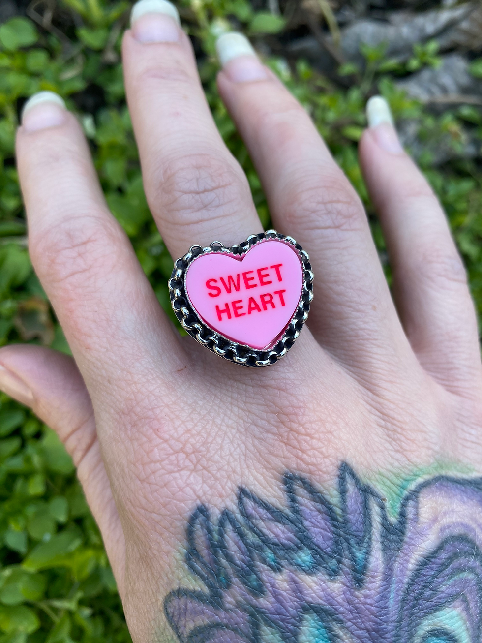 Thumbnail: Made to Size Sweetheart Candy Rings