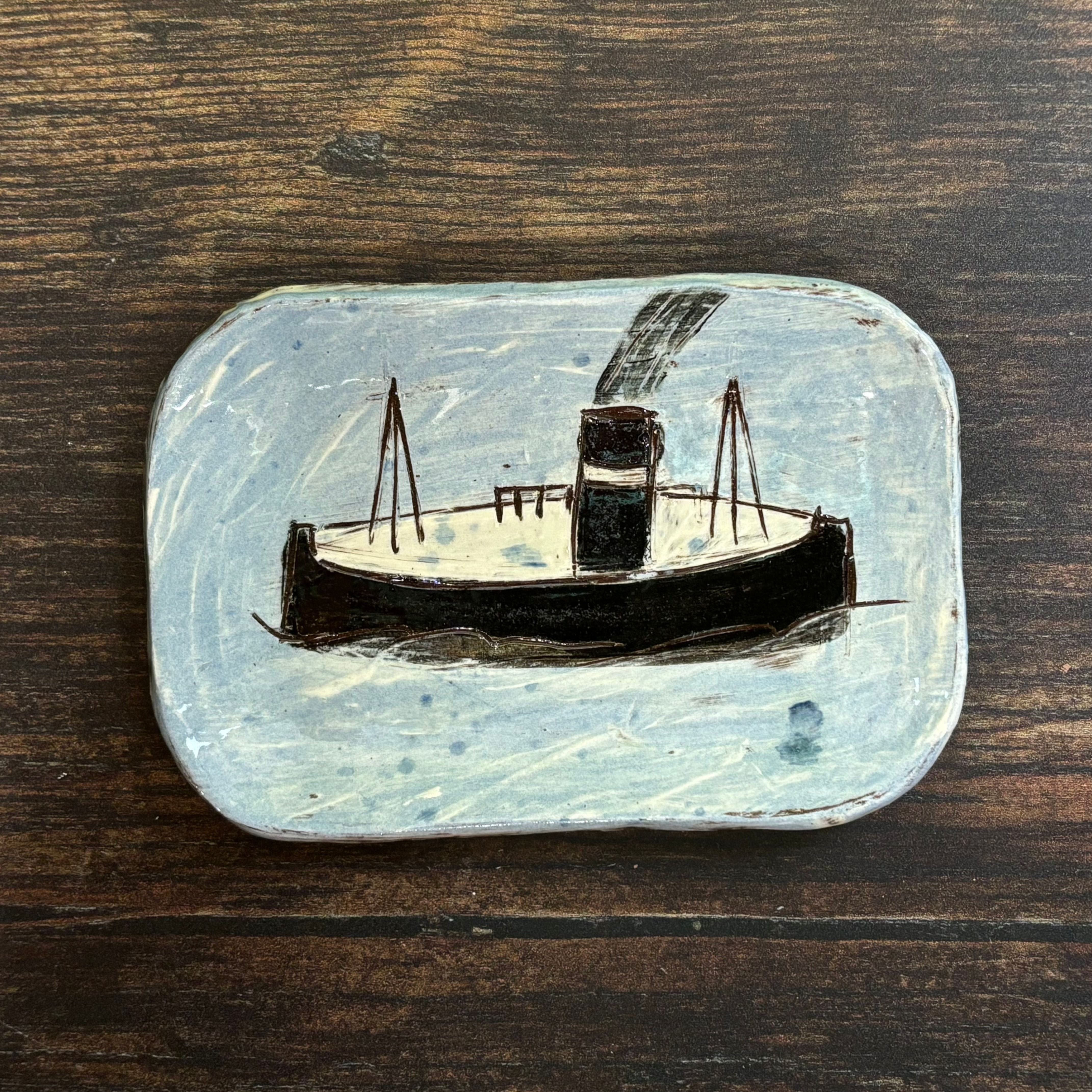 Steamer Postcard Plate