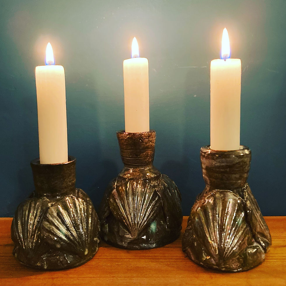 Thumbnail: Candle Stick- Lustred Ceramic Shell