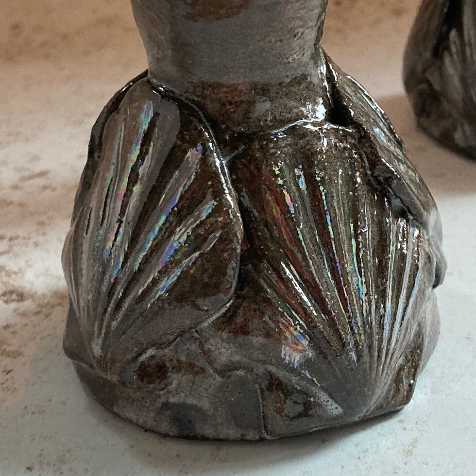 Thumbnail: Candle Stick- Lustred Ceramic Shell