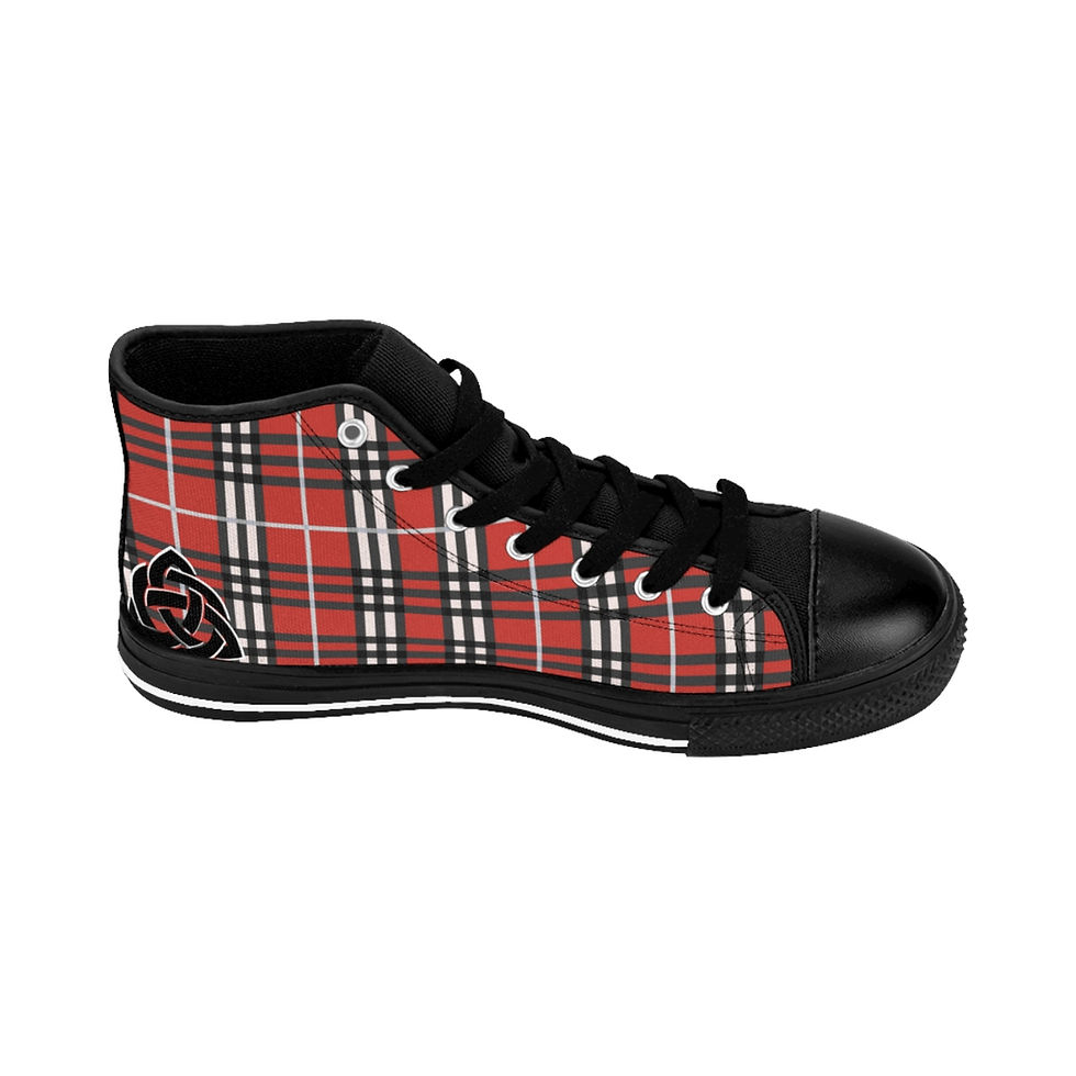 Thumbnail: Women's Red Plaid Triquetra High-top Sneakers