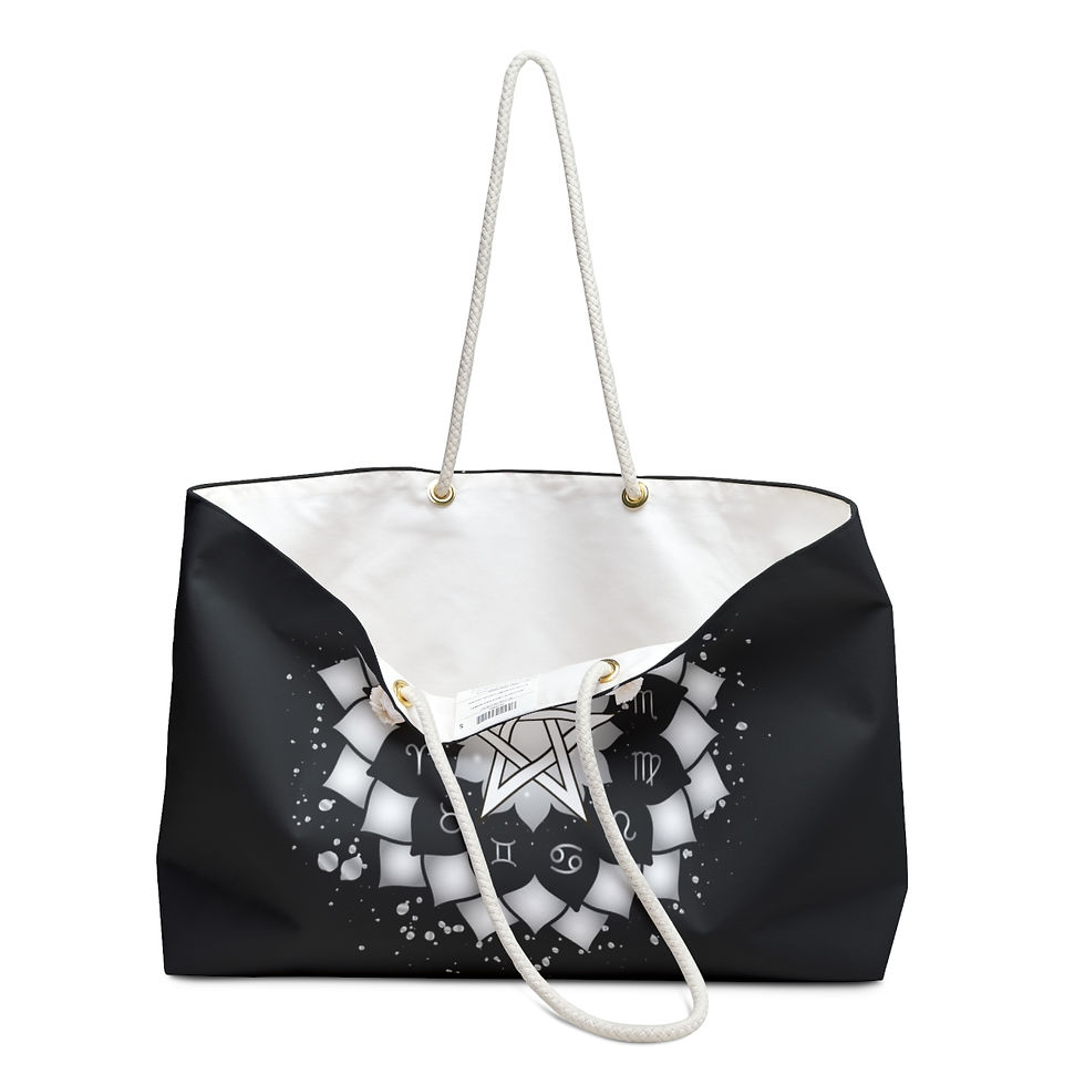 Thumbnail: Pentagram Astrology Zodiac Circle Weekender Bag