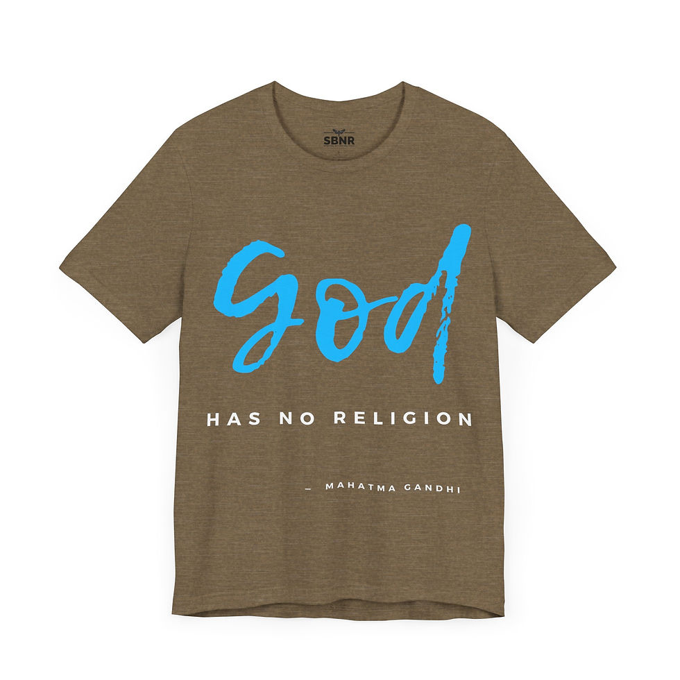 Thumbnail: Unisex Jersey Short Sleeve Tee | God Has No Religion