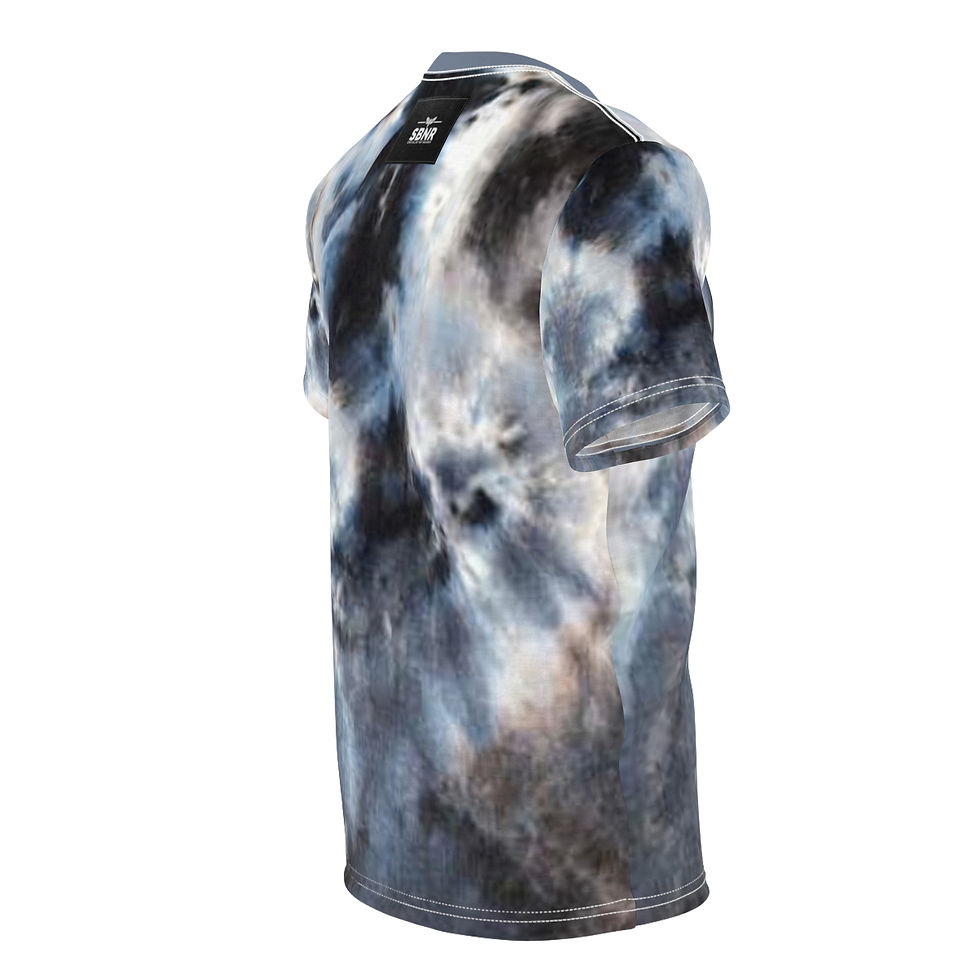 Thumbnail: Yin Yang Double Happiness Good Luck Prosperity | Blue Tie Dye Microfiber T-Shirt