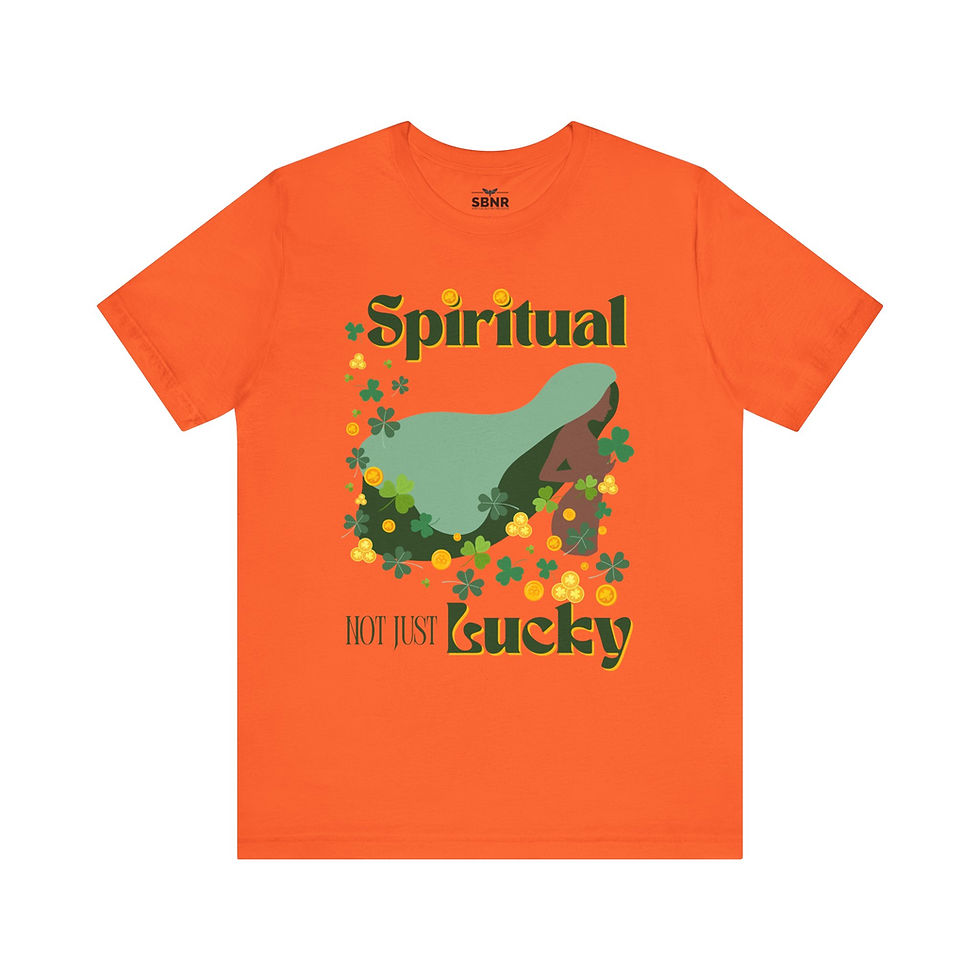 Thumbnail: Spiritual Not Just Lucky Shamrock T-Shirt | Unisex Short Sleeve Tee | SBNR
