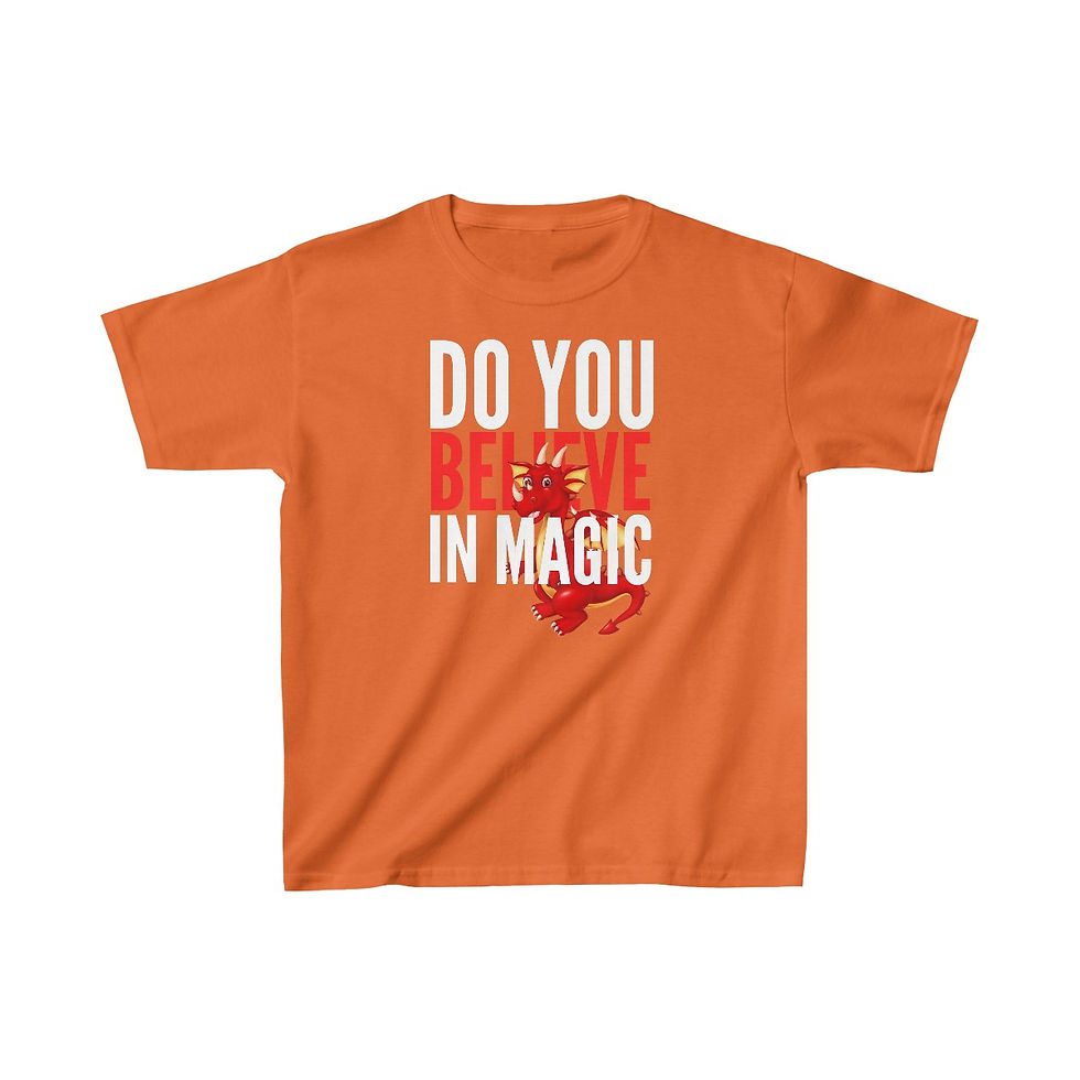Thumbnail: Kids Youth Heavy Cotton™ Tee | Do You Believe In Magic