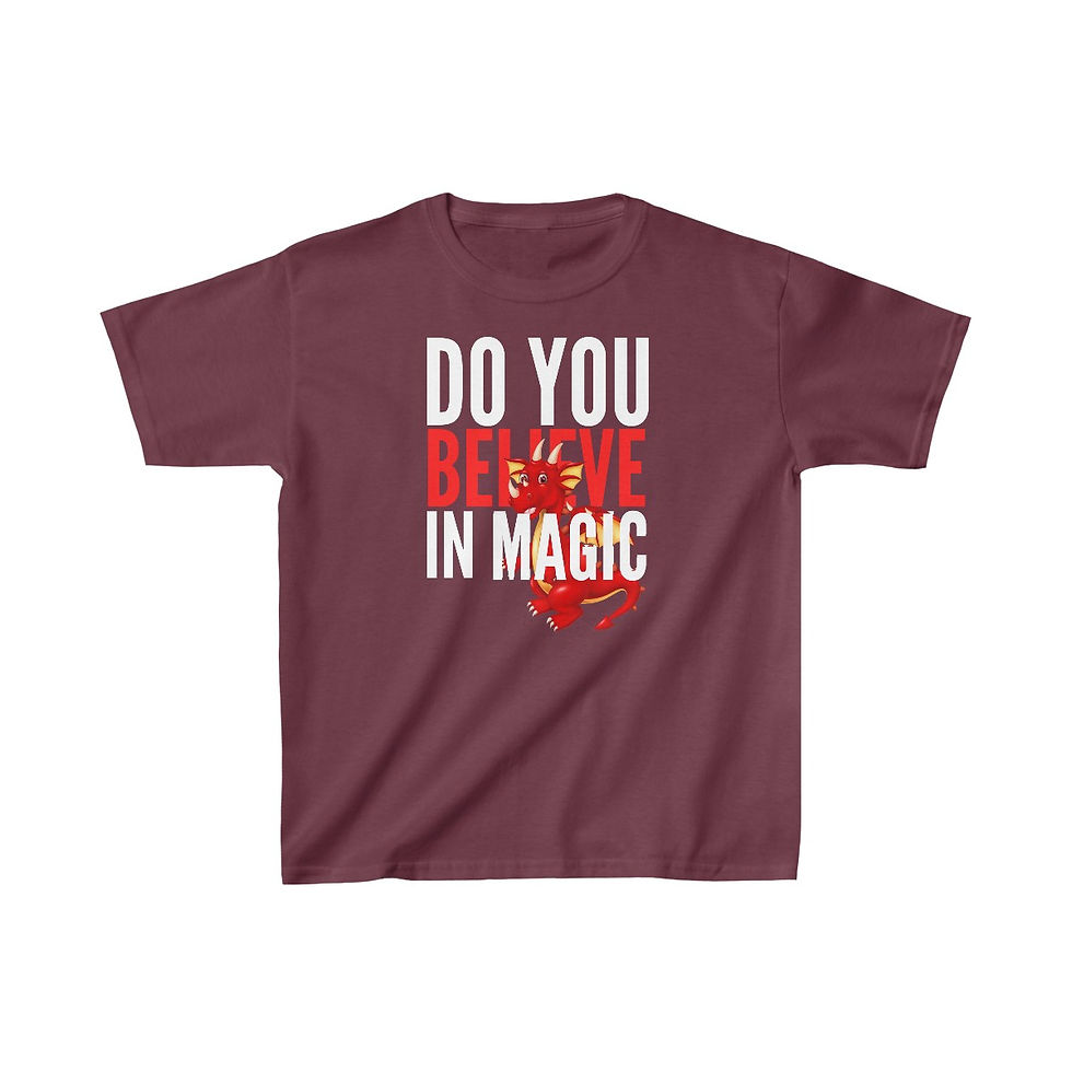 Thumbnail: Kids Youth Heavy Cotton™ Tee | Do You Believe In Magic