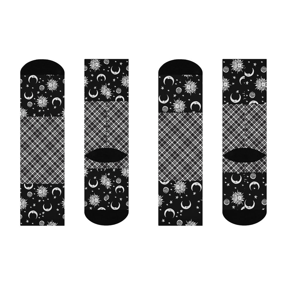 Thumbnail: Sun and Moon Crew Socks