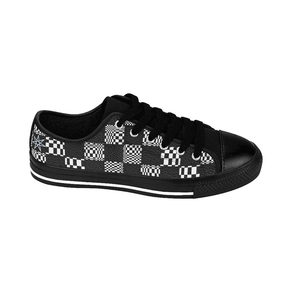 Thumbnail: Women's Sneakers | Black and White Check Septogram
