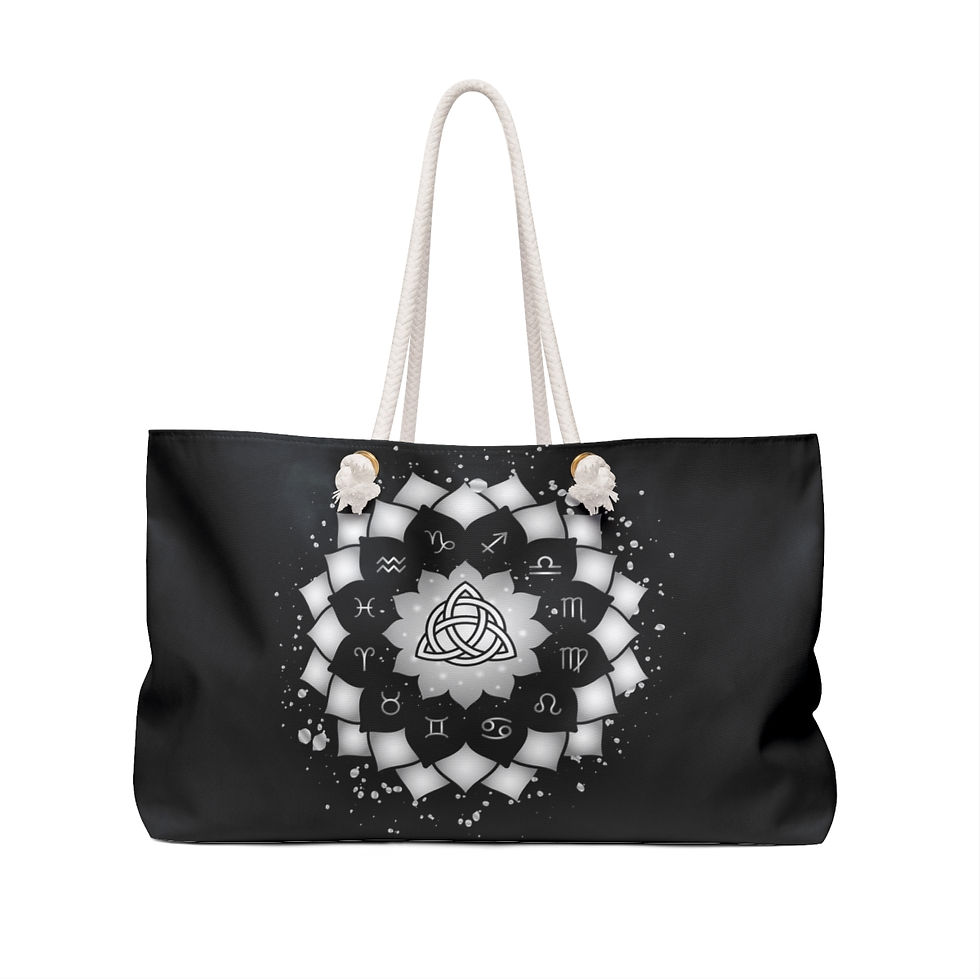 Thumbnail: Triquetra Astrology Zodiac Circle Weekender Bag