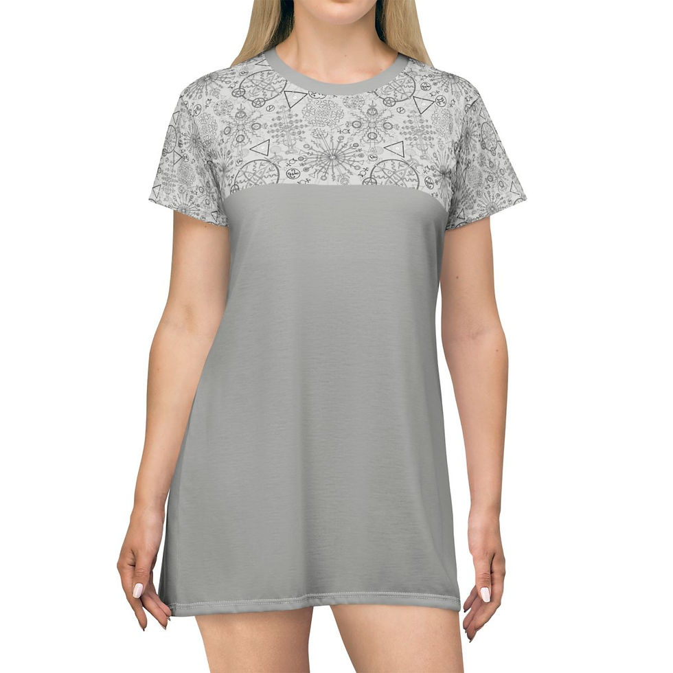 Thumbnail: Metaphysical Symbols Print T-Shirt Dress
