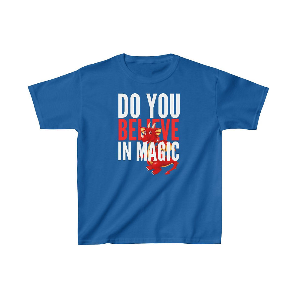 Thumbnail: Kids Youth Heavy Cotton™ Tee | Do You Believe In Magic