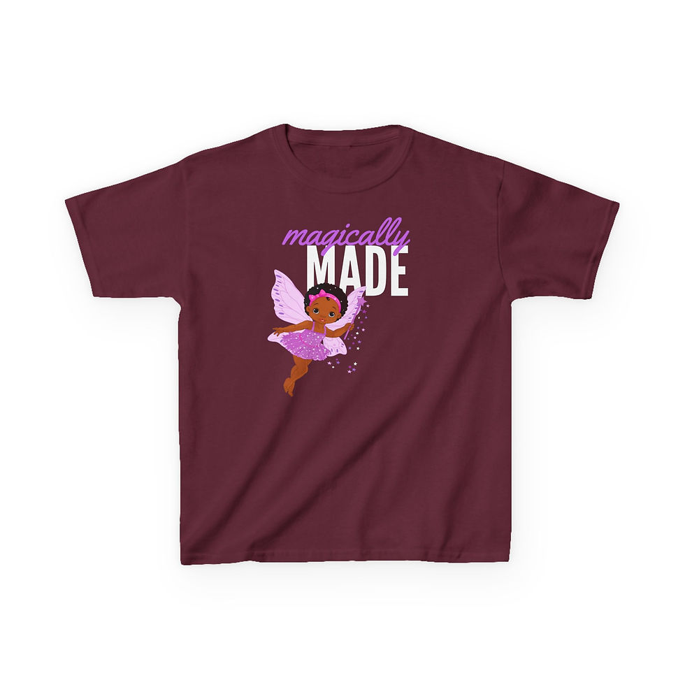 Thumbnail: Kids Youth Heavy Cotton™ Tee | Purple Fairy Magically Made