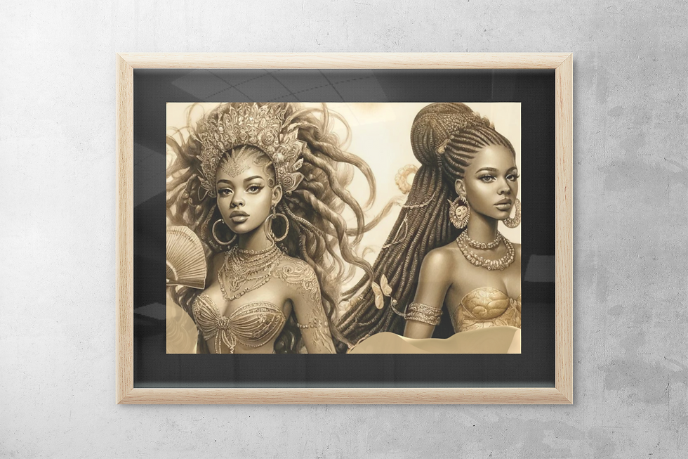 Thumbnail: Yemaya Art Print | Harmonies of Water: Oshun and Yemaya Together