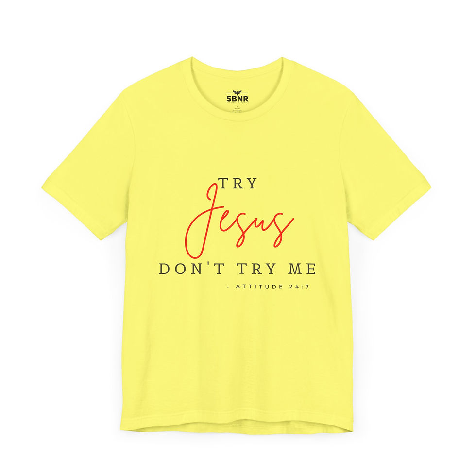 Thumbnail: Try Jesus Don't Try Me - Unisex Jersey Short Sleeve Tee