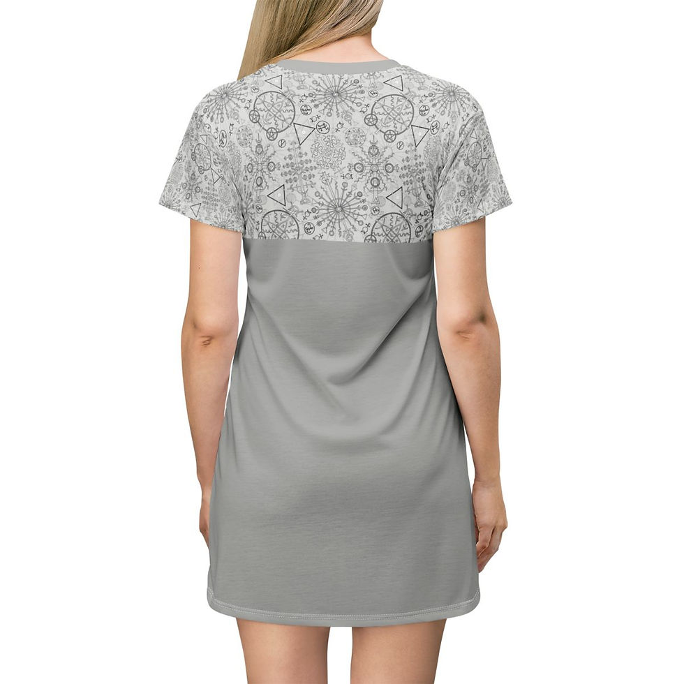 Thumbnail: Metaphysical Symbols Print T-Shirt Dress