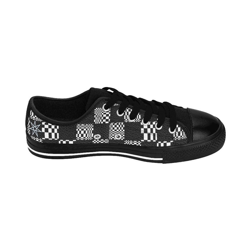 Thumbnail: Women's Sneakers | Black and White Check Septogram