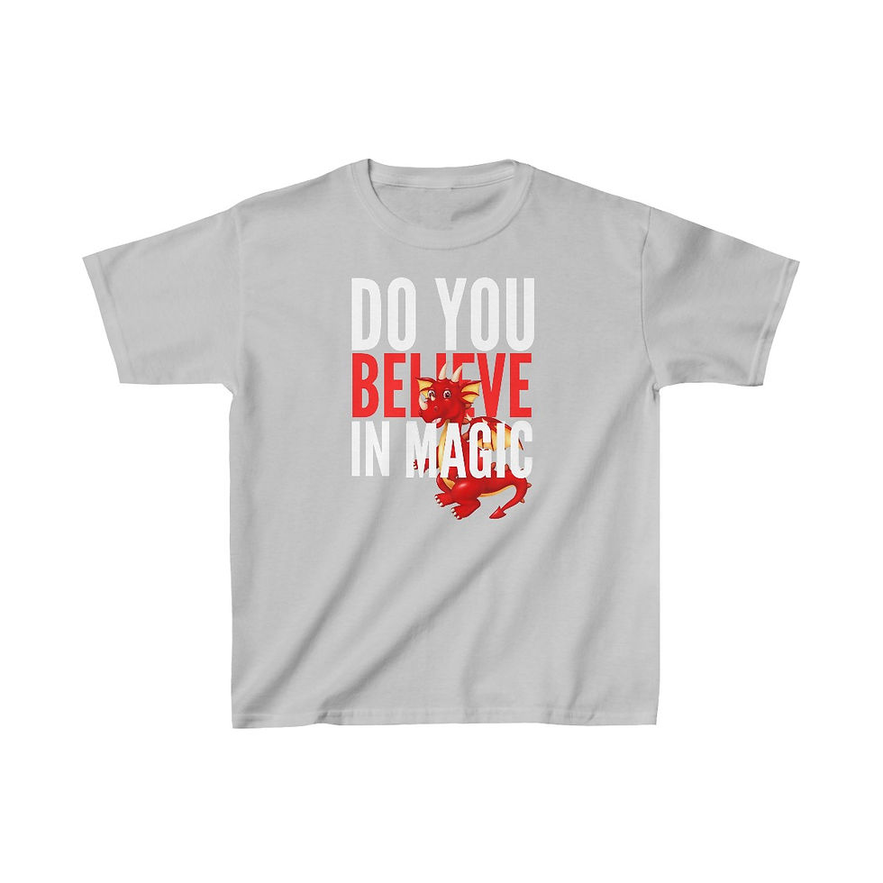 Thumbnail: Kids Youth Heavy Cotton™ Tee | Do You Believe In Magic