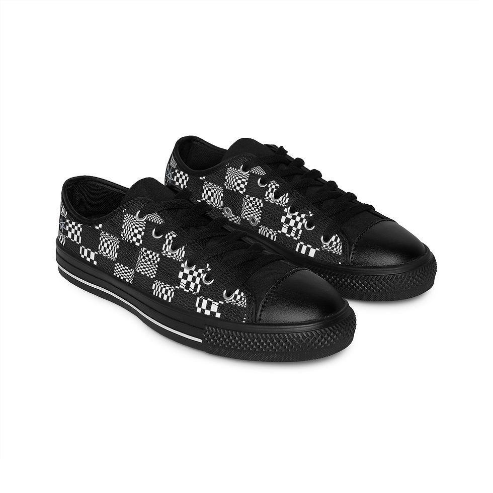Thumbnail: Women's Sneakers | Black and White Check Septogram