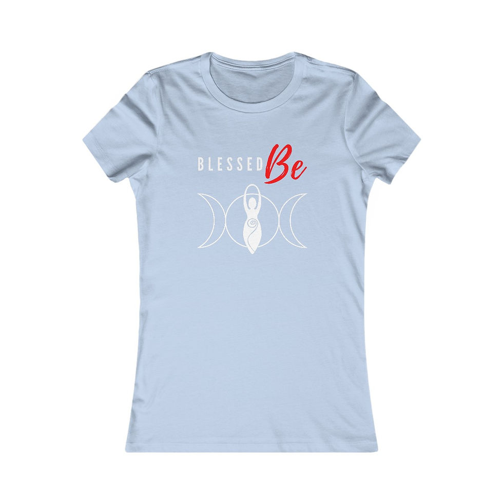 Thumbnail: Women's Blessed Be Triple Moon Goddess Favorite Tee 