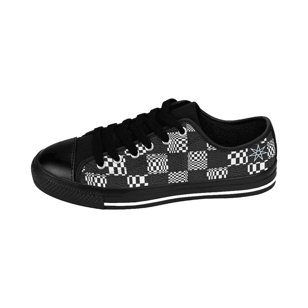 Thumbnail: Women's Sneakers | Black and White Check Septogram