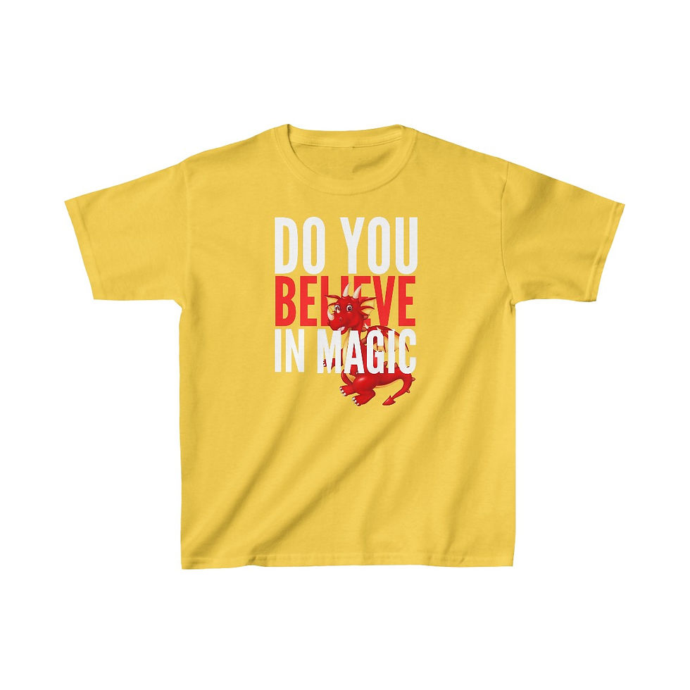 Thumbnail: Kids Youth Heavy Cotton™ Tee | Do You Believe In Magic