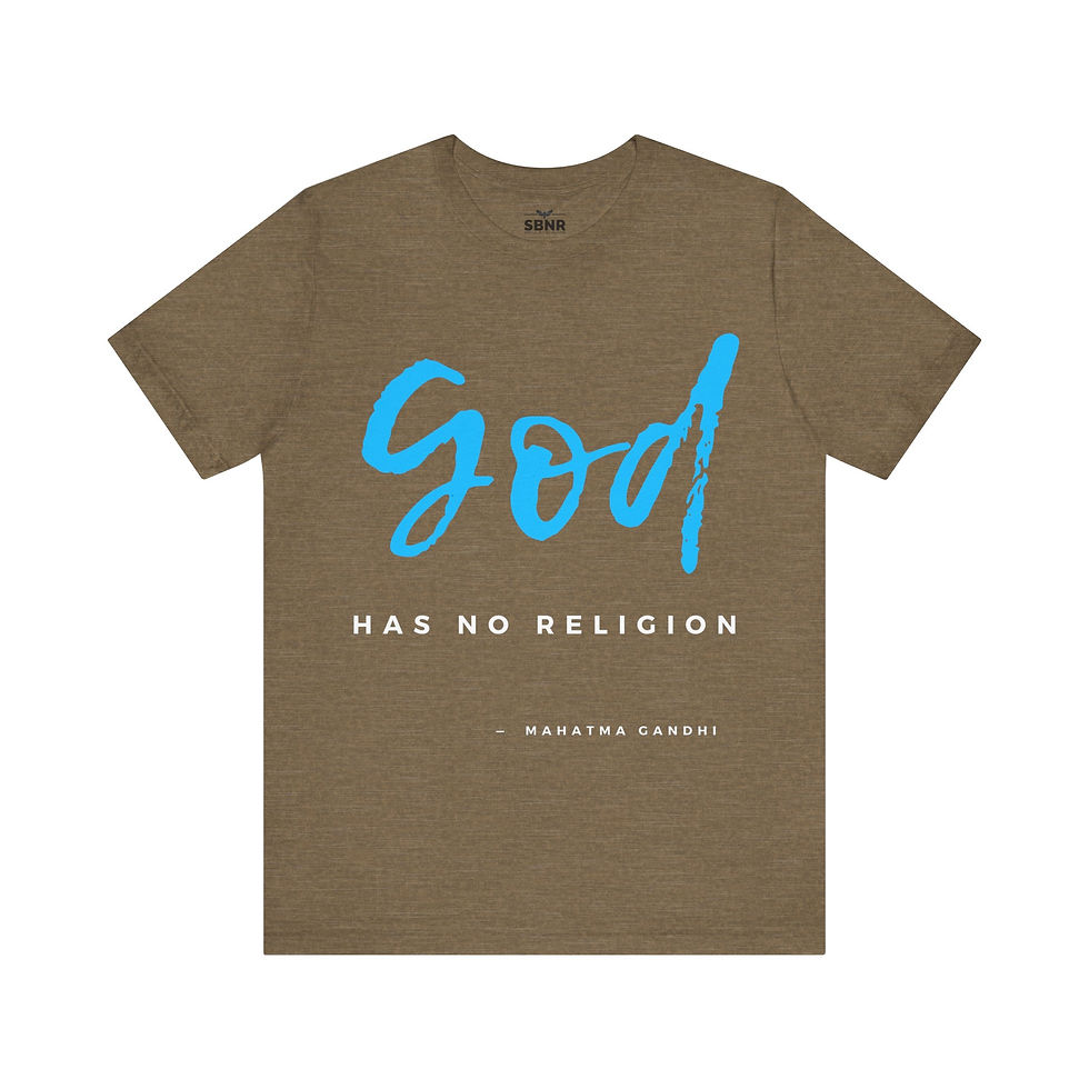 Thumbnail: Unisex Jersey Short Sleeve Tee | God Has No Religion
