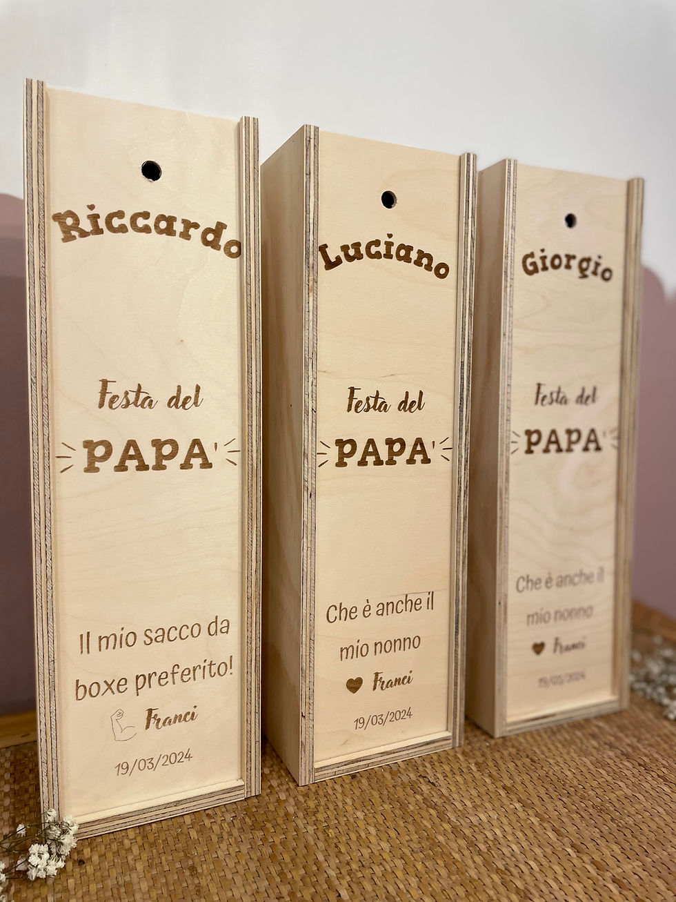 Miniatura: Box in legno porta bottiglia