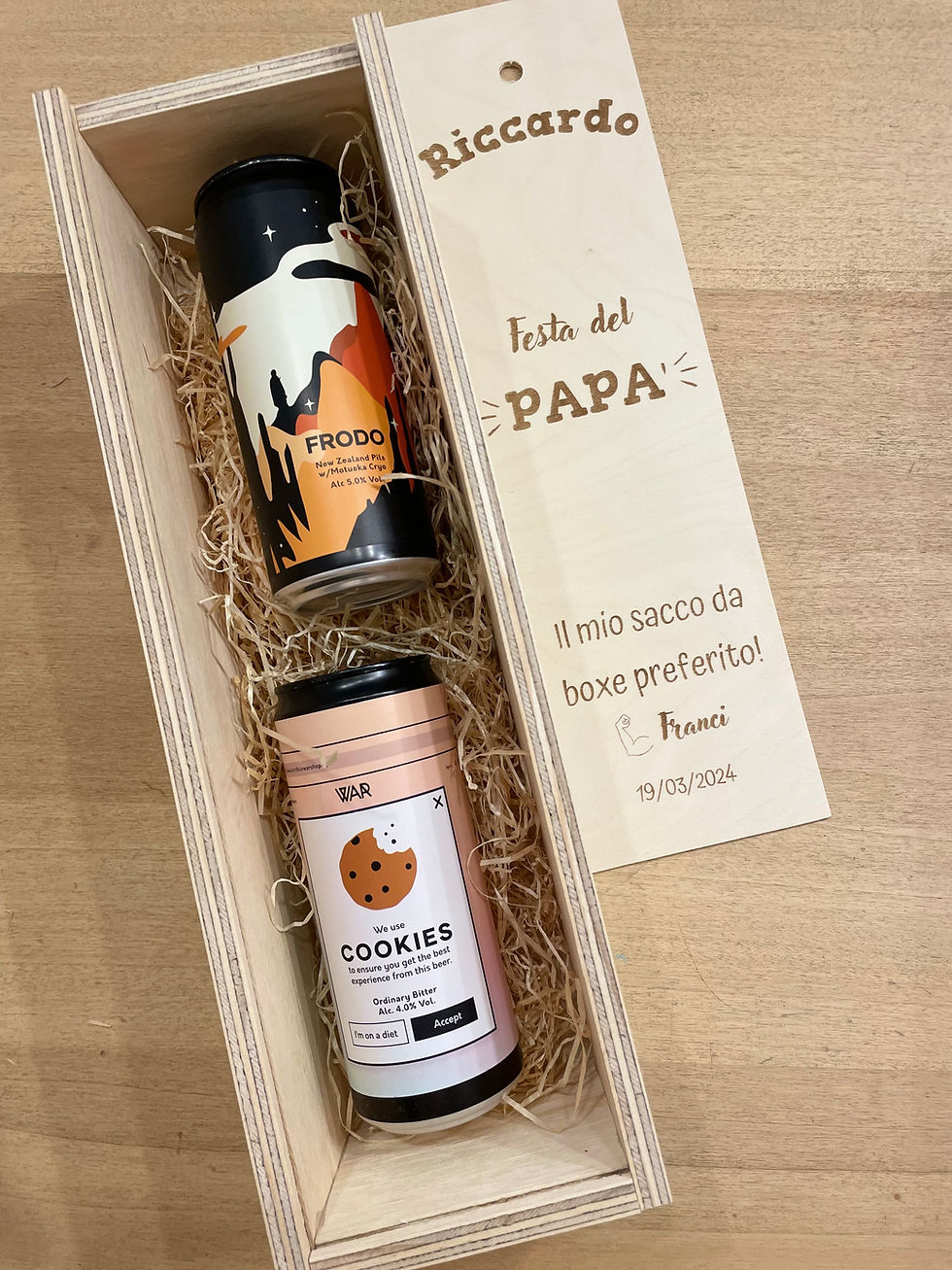 Miniatura: Box in legno porta bottiglia