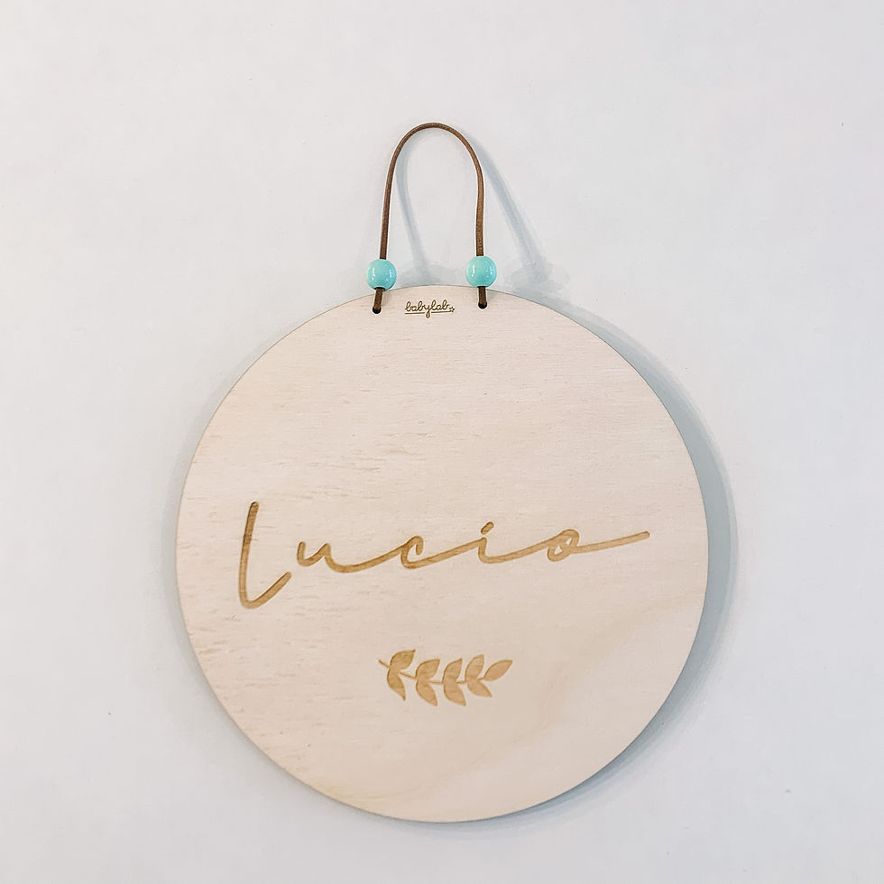 Miniatura: Banner in legno tondo personalizzato