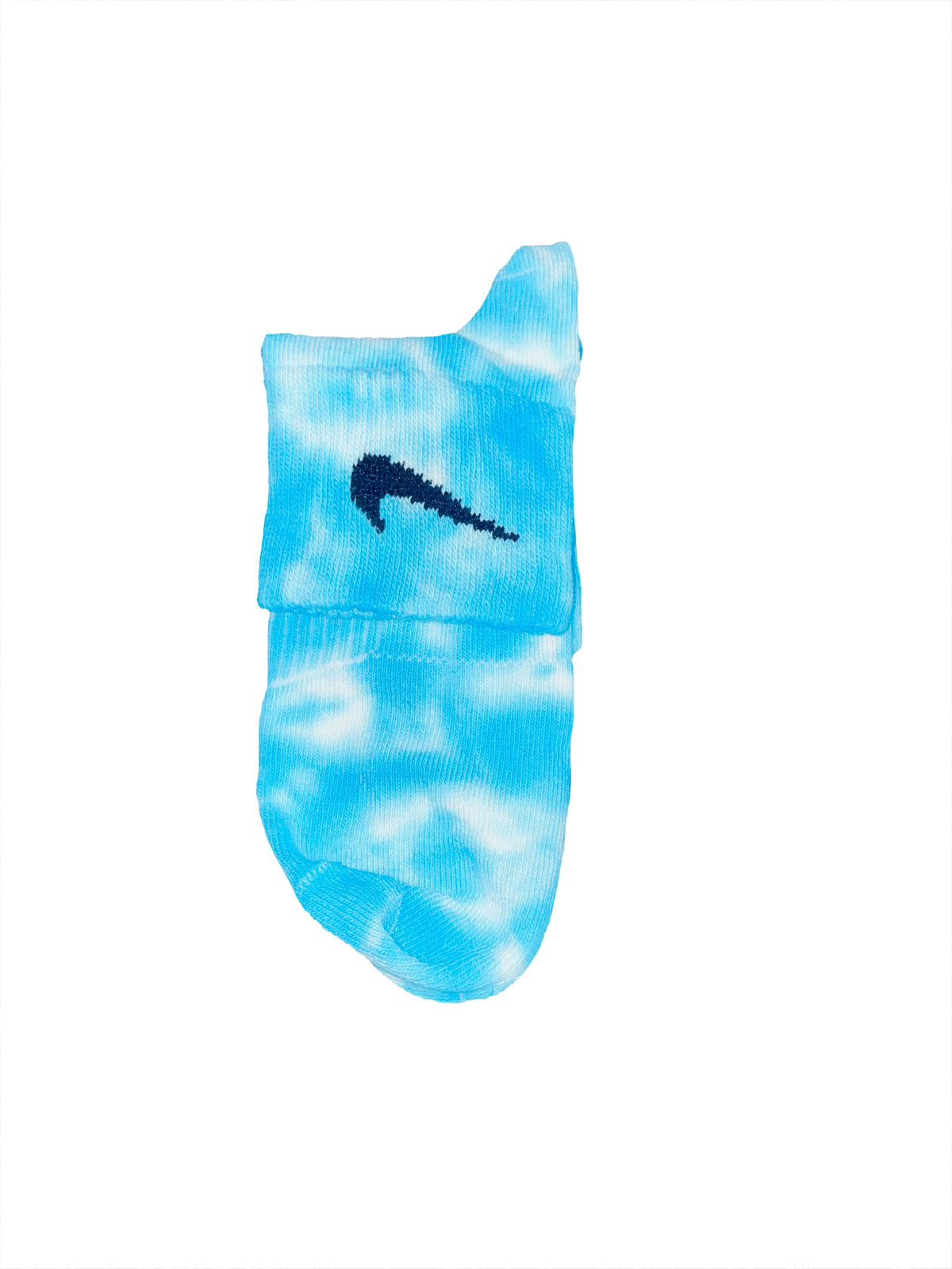 TURQUOISE BLUE NIKE TIE DYE SOCKS