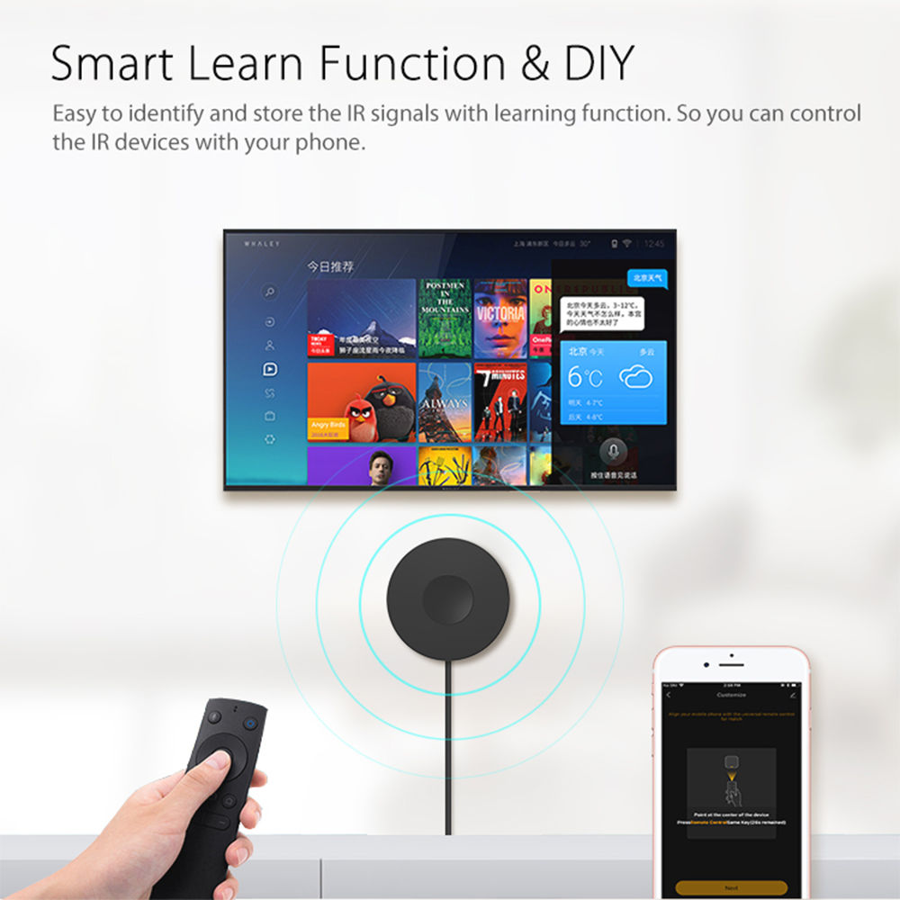 Tuya smart wi‑fi rf ir remote control smart home para air conditioner all tv lg