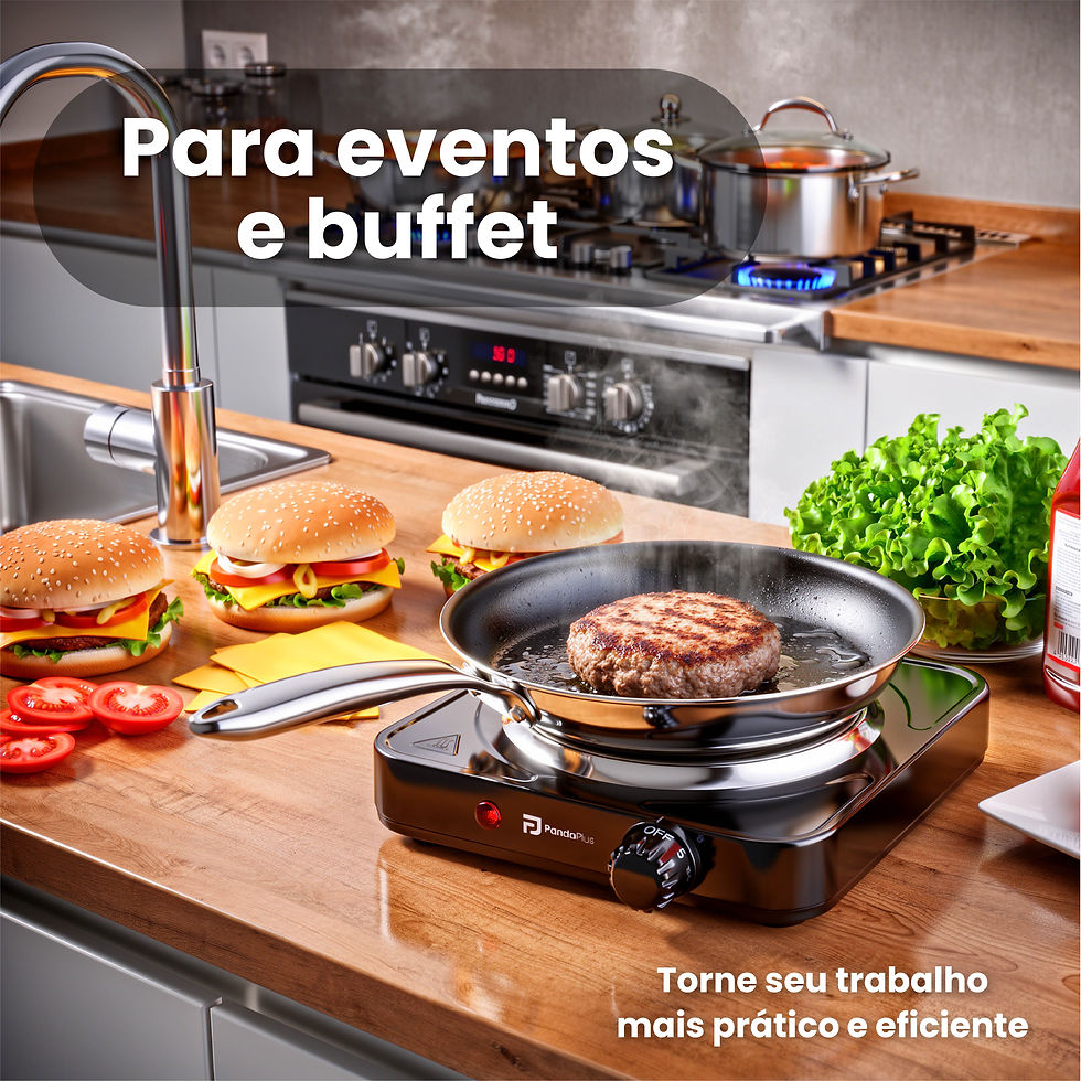 Miniatura: Fogão elétrico portátil 1 boca 1000w – acendimento automático, compacto, i